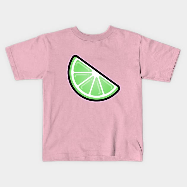 Lime Wedge Kids T-Shirt by EbukaAmadiObi19